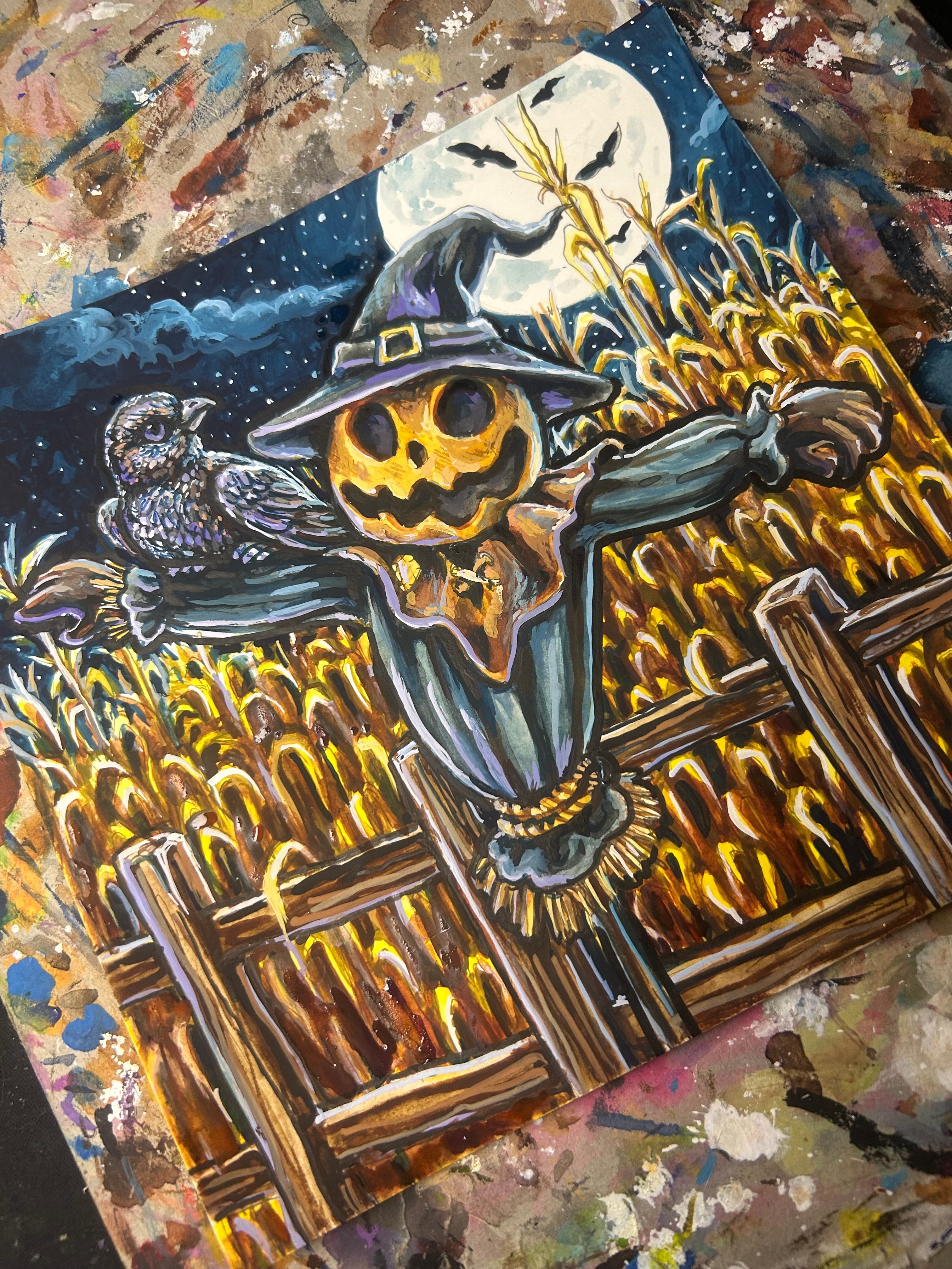 Moonlight scarecrow